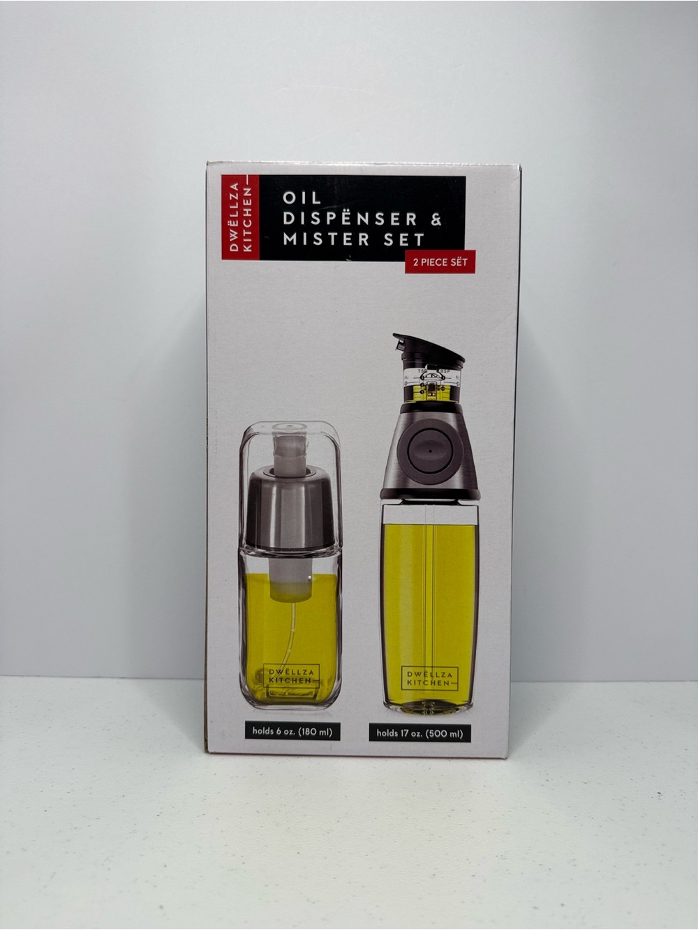 Oil Dispenser & Mister Set - Gray
